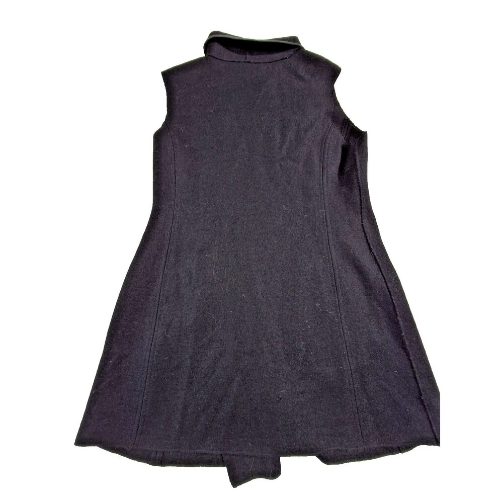 Pendleton Women's Wool Vest Duster Black Sleeveless Coat Size M - Picture 3 of 14